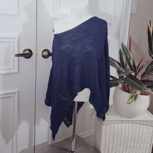 Exclusive Berretti Italian Designer Knit Sweater Shawl with Sleeve holes